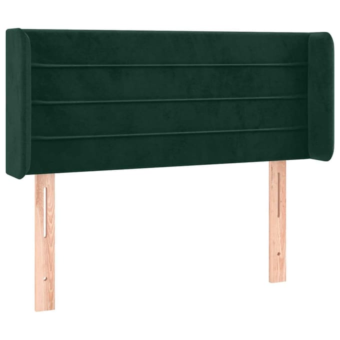 vidaXL - Hoofdbord - LED - 83x16x78/88 - cm - fluweel - donkergroen