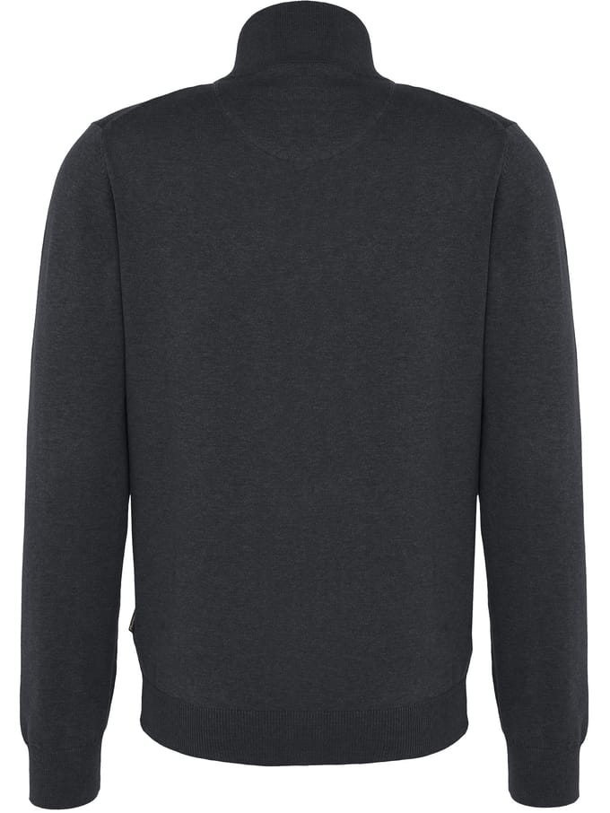 Fynch-Hatton Vest Cardigan Zip Uni Charcoal / male