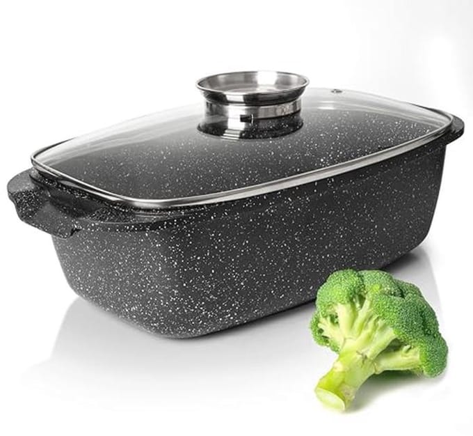 Aluminiumlegering Braadpan met Deksel