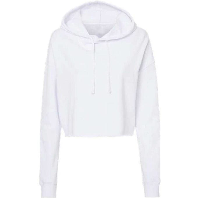 Miso Korte hoodie met capuchon voor dames, in marl-uitvoering (Wit)