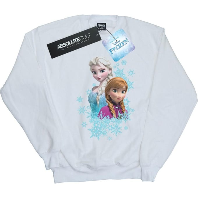 Disney Dames/Dames Frozen Elsa en Anna Zussen Sweatshirt (Wit)