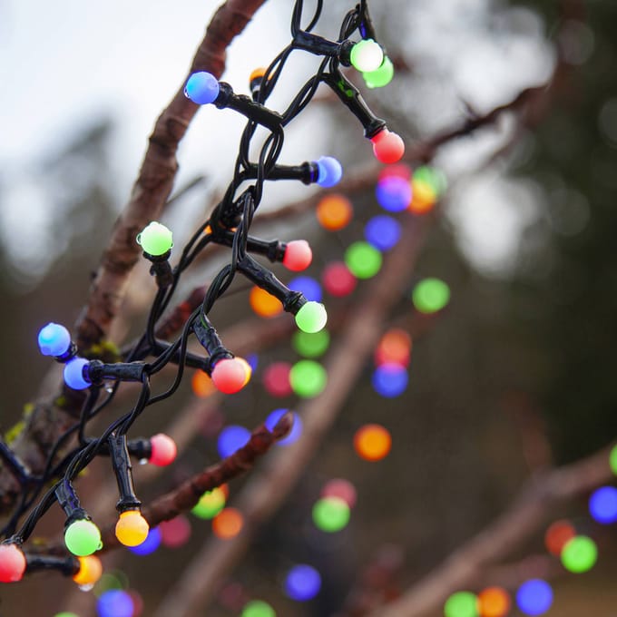 Kerstboomverlichting LED Multi Berry mini 6 meter -div lichtstanden - 300 lampjes