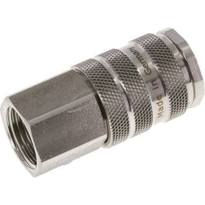 RVS 306L DN 10 Luchtkoppeling Snelkoppeling G 1/2 inch Binnendraad - CLS10-F-SSL-P-012
