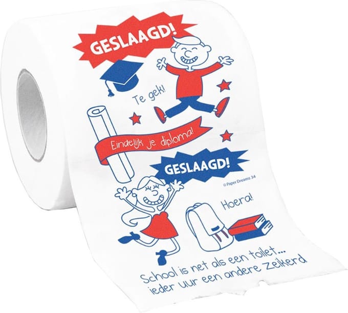 Toiletpapier Geslaagd School