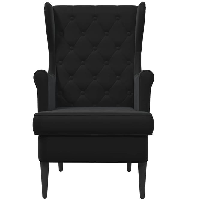 vidaXL - Fauteuil - Zwart - Fluweel