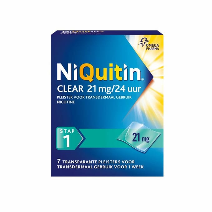 Niquitin Clear Nicotinepleisters 21mg Stap 1 - 2 x 7 stuks