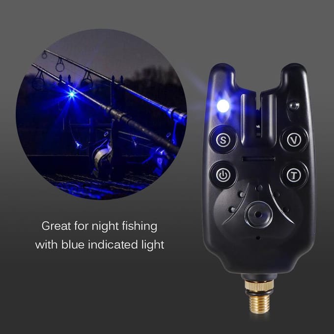 Lixada Draadloze Visbeetmelders Set Digitale Visalarmset LED Alarm Indicator Alert Bell JY-19