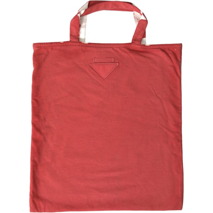 Rode Jersey Stof Logo Schouder Shop Tas