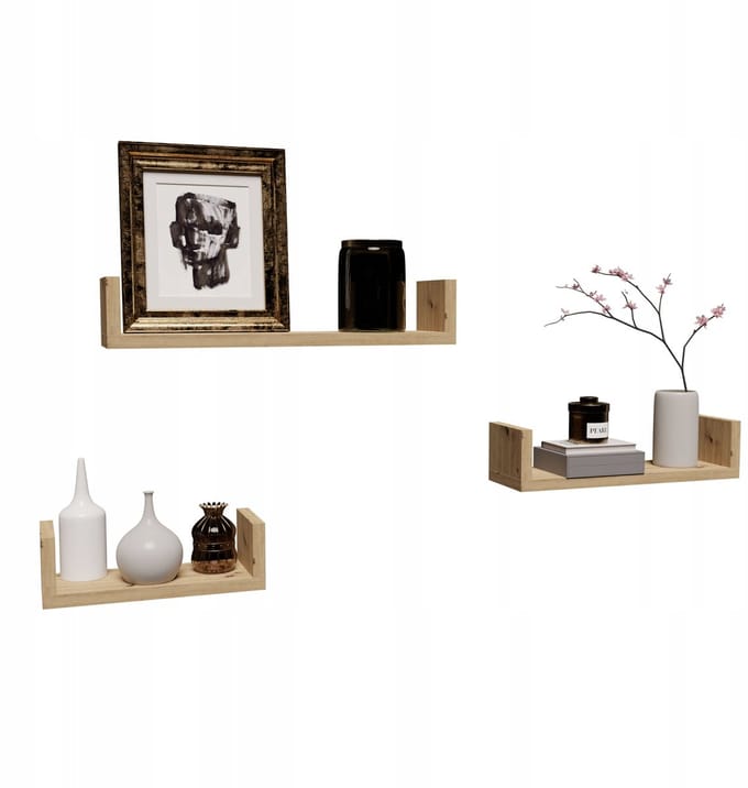Meble Exclusive EX3 Serie - Wandrek - Dąb Artisan - Set van 3 Planken