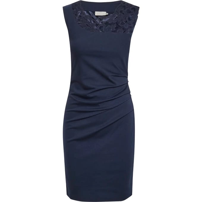 Kaffe cocktailjurk Marine-L (40)