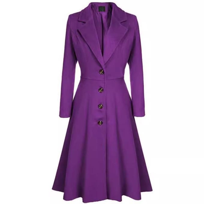 Herfst en Winter Wollen Jas Dames Medium en Lang Enkelrijig Ceintuur Wollen Jas Slanke Trenchcoat Dames S black
