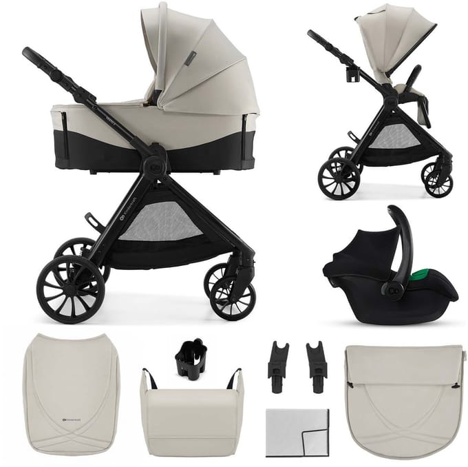 Kinderkraft VESTO 2 - Kinderwagen - 3-in-1 - Reiswieg met ventilatie - Beige