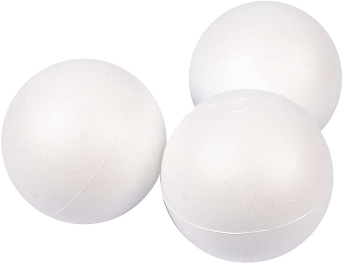 Ballen, d 10 cm, wit, 25 stuk/ 1 doos