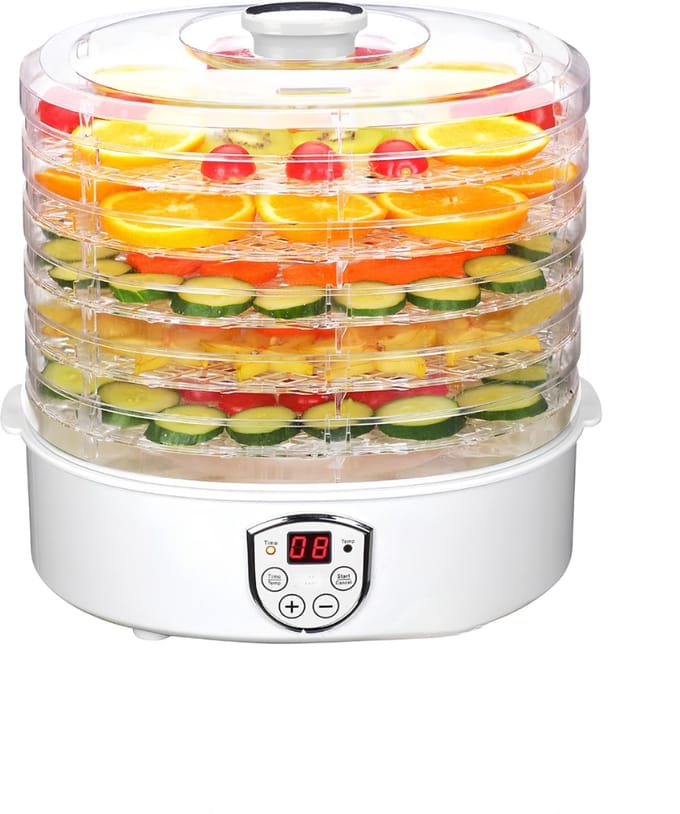 AHD® Voedseldroger - Dehydrator - Droogoven - Voedseldrogers - Voedseldroger - Wit - 24cm x 28cm x 31cm