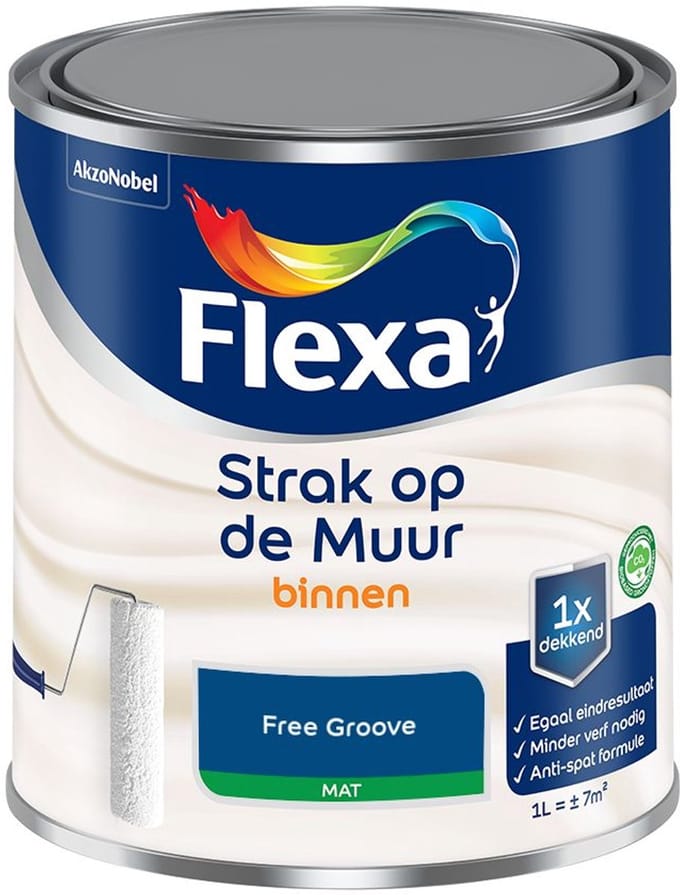 Flexa - Strak Op De Muur Binnen Mat - Free Groove - Mengverf - 1 L