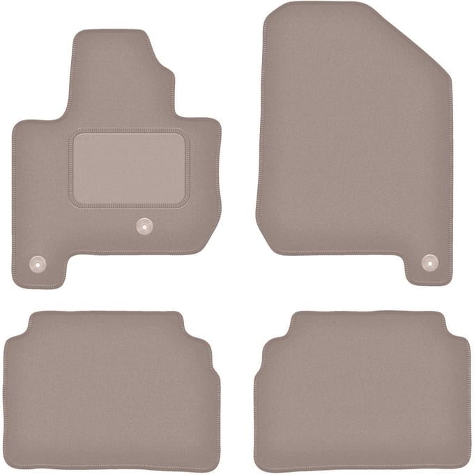 Beige veloursmatten voor: Kia Soul EV hatchback (2013-2019)