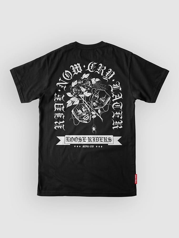 Loose Riders Ride Now Cry Later Tech Tee zwart