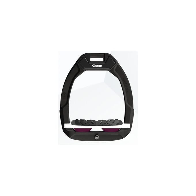 Veiligheid stirrups voor paardrijden Ingeschakeld Ultra Grip Zwart/Wit/Paars Flex-On Safe-On