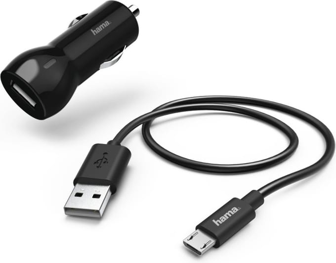 Hama Auto-oplaadset, micro-USB, 2.4 A, zwart