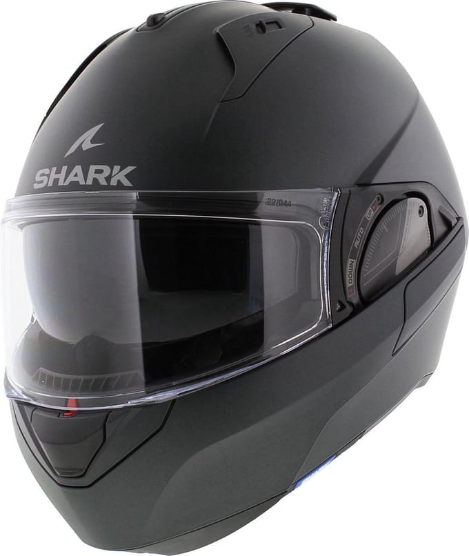 Shark Evo ES Blank Mat Gun Metal Mat A06 Systeemhelm - Maat XS - Helm