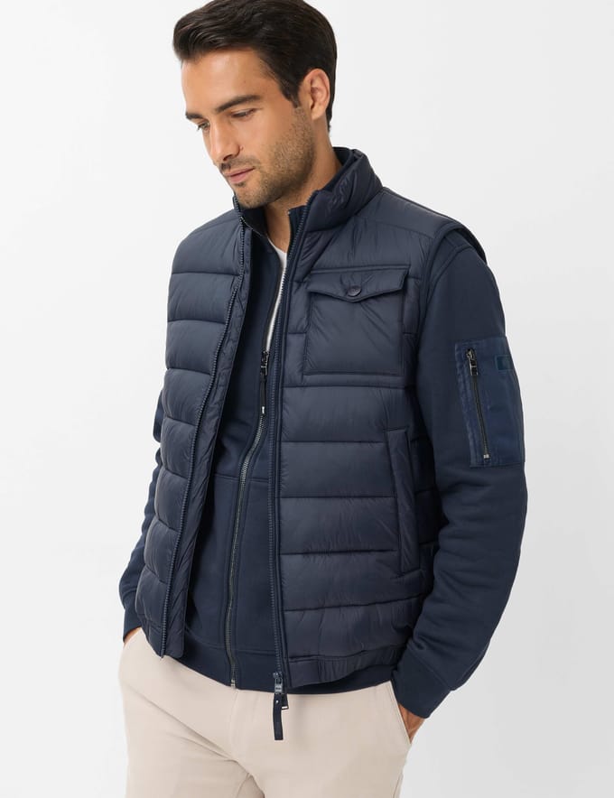 Brax Heren Gilet  Style WILL navy, donkerblauw, maat S