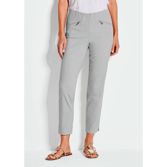 Bengaline 7/8-broek LOUISA - steengrijs - Gr. 245 van Goldner Fashion