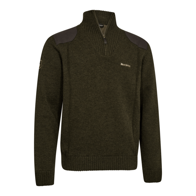 Deerhunter finley ½ zip knit olive - 3xl