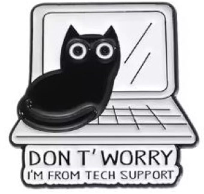 Pin Broche - enamel pin - kledingspeld - Tech support