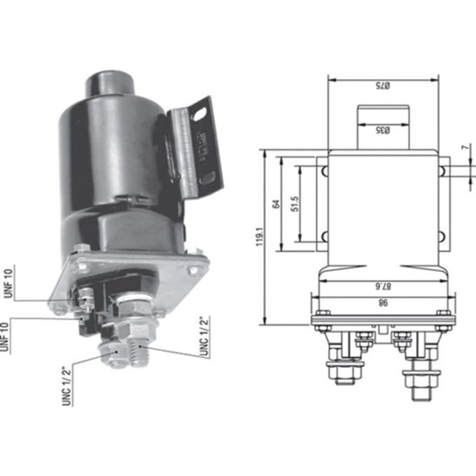 Magneetschakelaar, starter MAGNETI MARELLI 940113050340