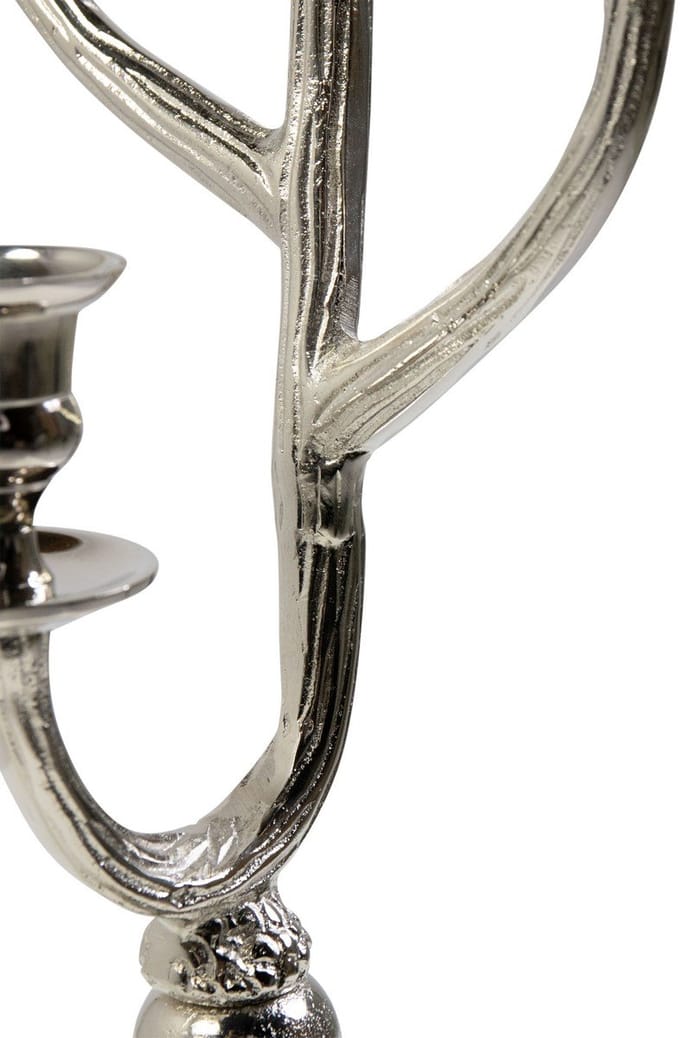 Kaarsen Standaard gewei zilver 3 h48 d20x14cm