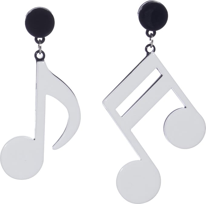 Oorbellen Muzieknoot - One Size - Unisex Volwassenen
