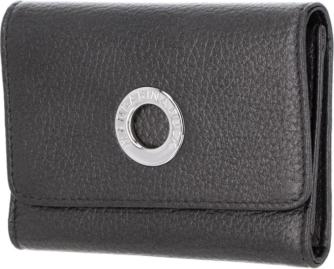 MANDARINA DUCK Leren Portemonnee Mellow Lux Flap Wallet Graphite Donkergrijs