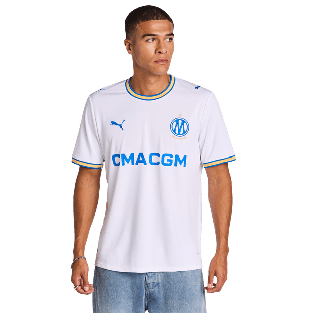 Puma Olympique De Marseille Home 26-27 Truien/Replica's Heren - Wit - Maat M - Poly Jersey
