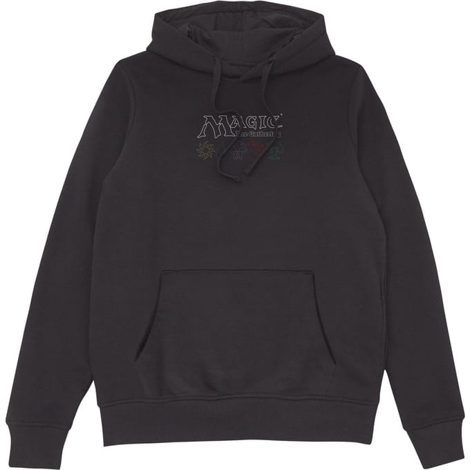 Magic: The Gathering Logo & Mana Lines Hoodie - Black - S