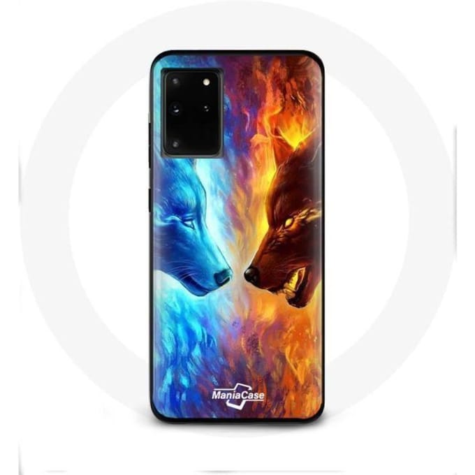 Hoesje - Samsung - Galaxy S11 Plus - Flexibel - Ijs- en Vuurwolf - Bescherming