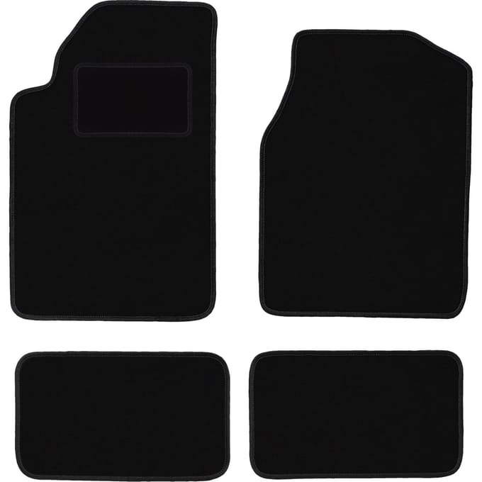 Zwarte velours vloermatten voor: Chrysler 300M sedan (1998-2004)