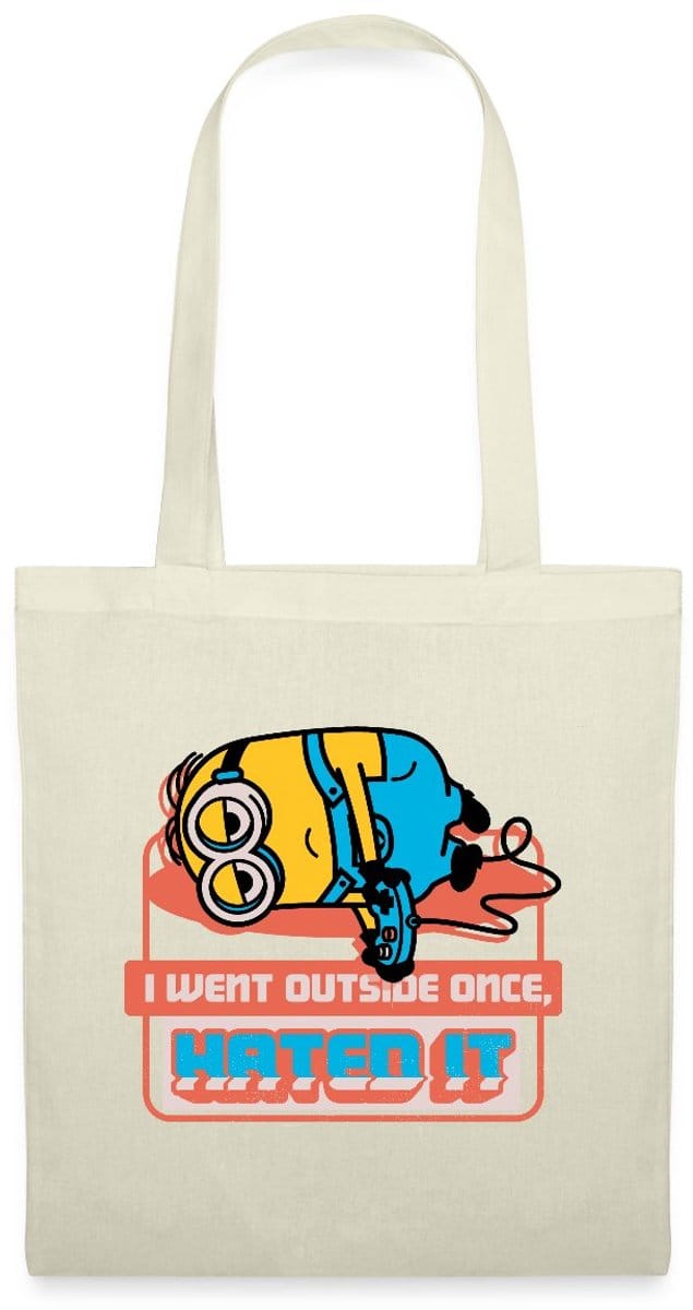 Minions Dave Ging Buiten Het Kantoor Quote Tas Van Stof Schoudertas