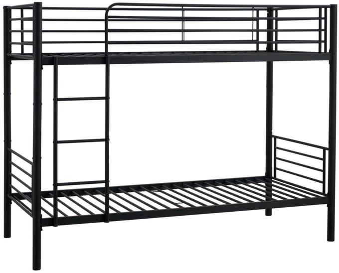 Stapelbed Bunky 90x200 cm zwart metaal