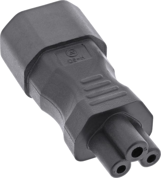 C5 - C14 voeding adapter / zwart