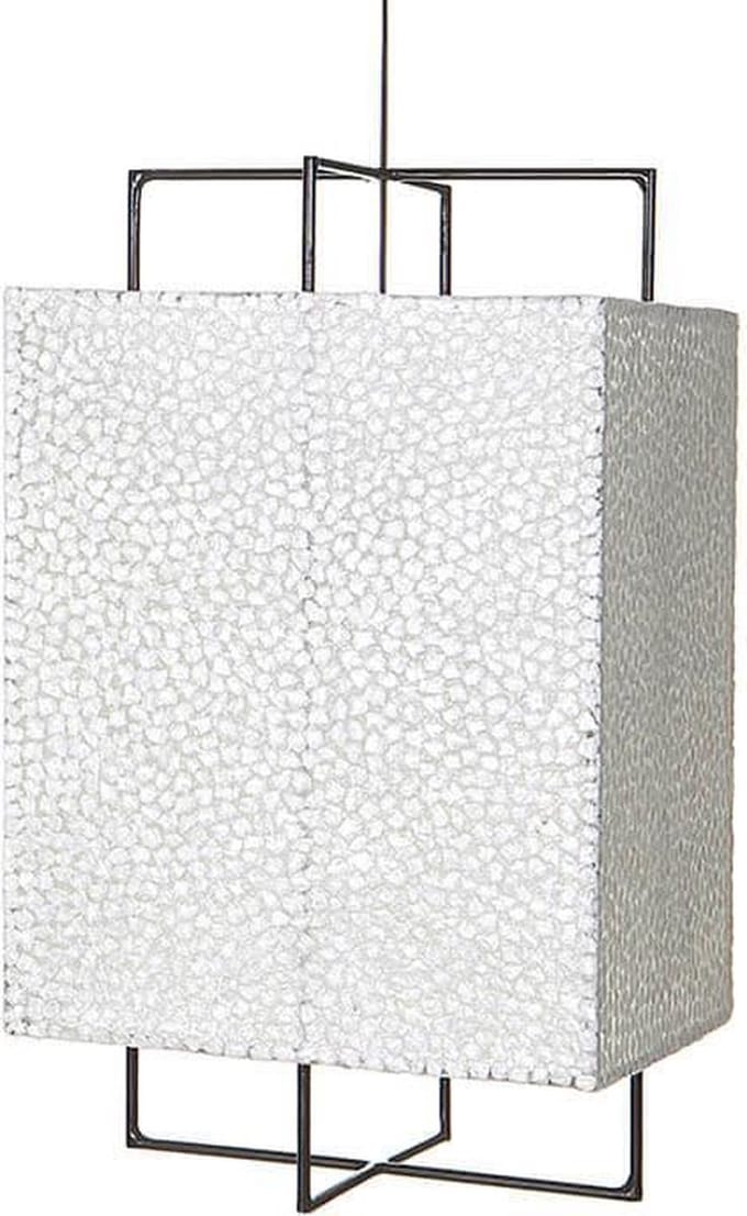 Design Hanglamp woonkamer slaapkamer rectangular white capiz schelp 60x37 cm