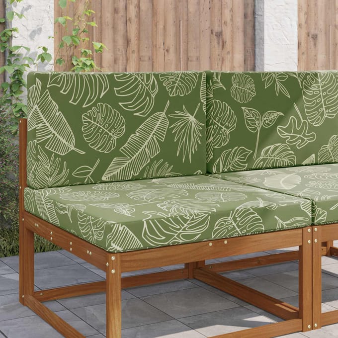 vidaXL - Buitenbankkussen - Polyester - Blad - Design - 80 - x - 80 - cm - Blad - Design