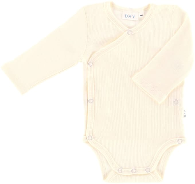 DAY Overslagromper Lange Mouw Rib - Mt. 62/68 - Cream