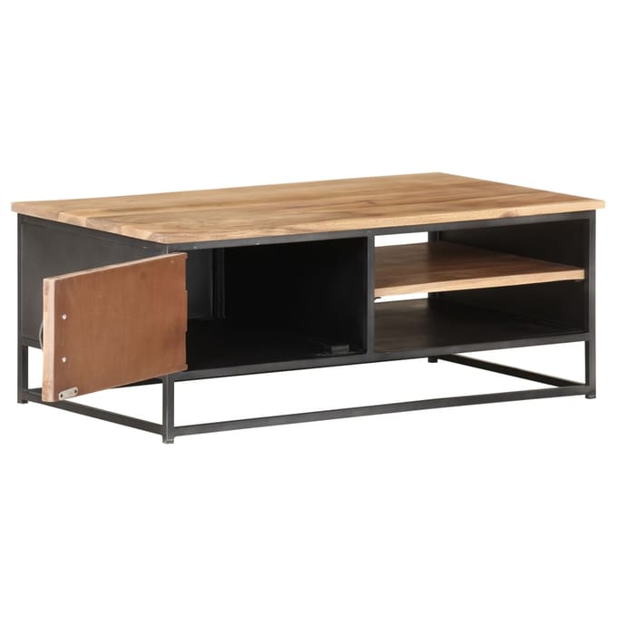 vidaXL - Salontafel - 90x50x35 - cm - massief - acaciahout