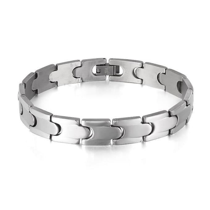 Bracelets tendance pour hommes acier inoxydable polyvalent design créatif bijoux bracelet white