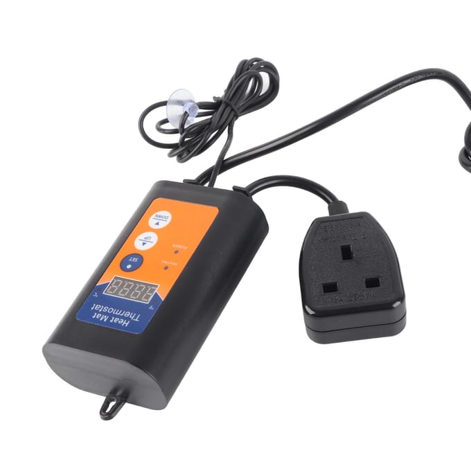 Contrôleur de Température pour Reptiles 1000W Réponse Rapide Contrôleur de Température Numérique Thermostat ABS black
