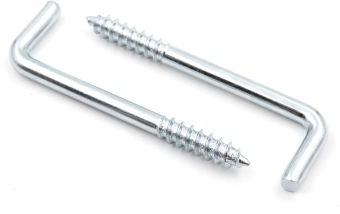 Dailygoods - Set van 10 Rechte Schroefhaken voor Muur en Plafond
