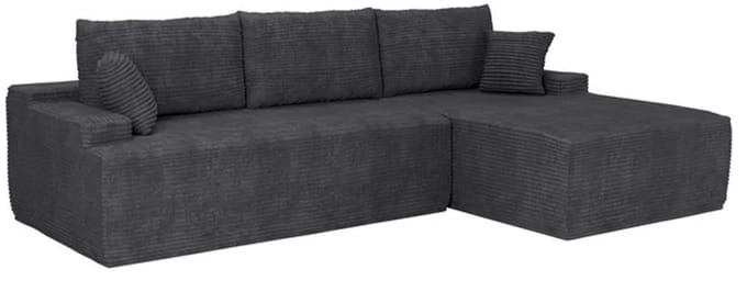 Coredo Bank - Corduroy bekleding - Rechts - Donkergrijs