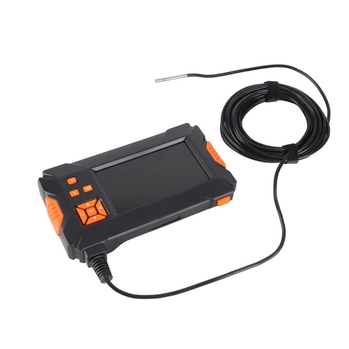 Caméra Endoscope Écran LCD 4,3 pouces Câble 5m Rotation 360 degrés Objectif 3,9mm Boroscope pour Maintenance black