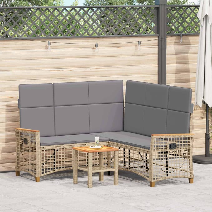 vidaXL - Tuin - verstelbare - bank - set - 5-Aantal - zitplaatsen