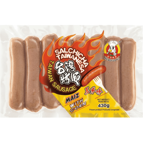 Meng Fu taiwanese worsten met maïs 430 g/pak